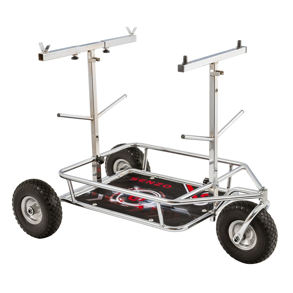 [ZKMKT3WT] Senzo Chrome 3 Wheel Kart Trolley