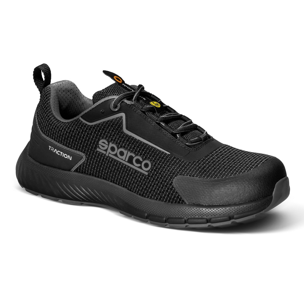 [7001886-3856989] Sparco Traction S1PS ESD Safety Shoes (UK 3.5 / Eur 36, Fuji (Black))