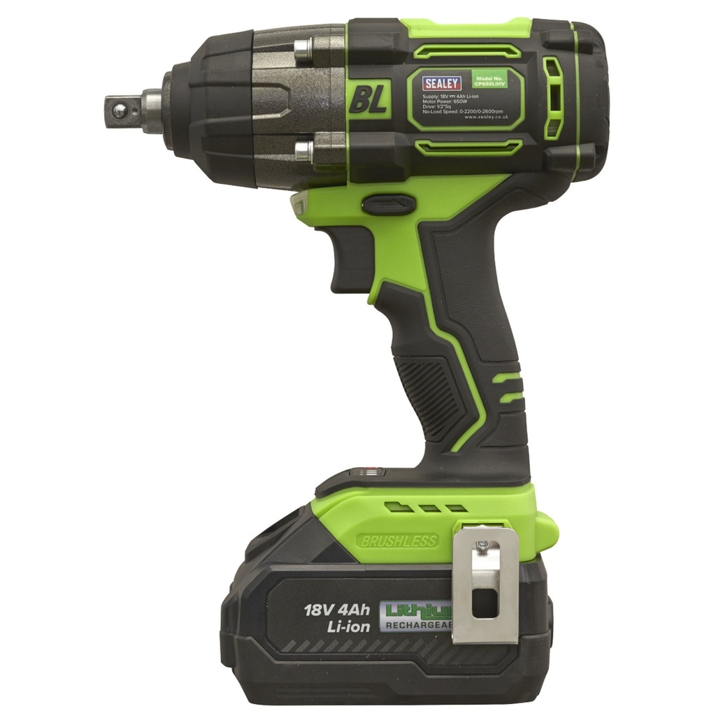 Sealey 18V 1/2"Sq Drive Cordless Impact Wrench - CP650LIHV