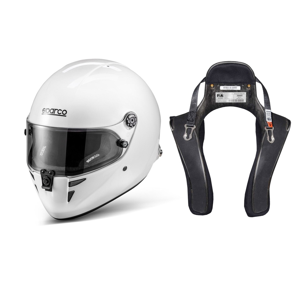 Sparco Stealth RF Helmet & Stand21 Club Series FHR Device Package