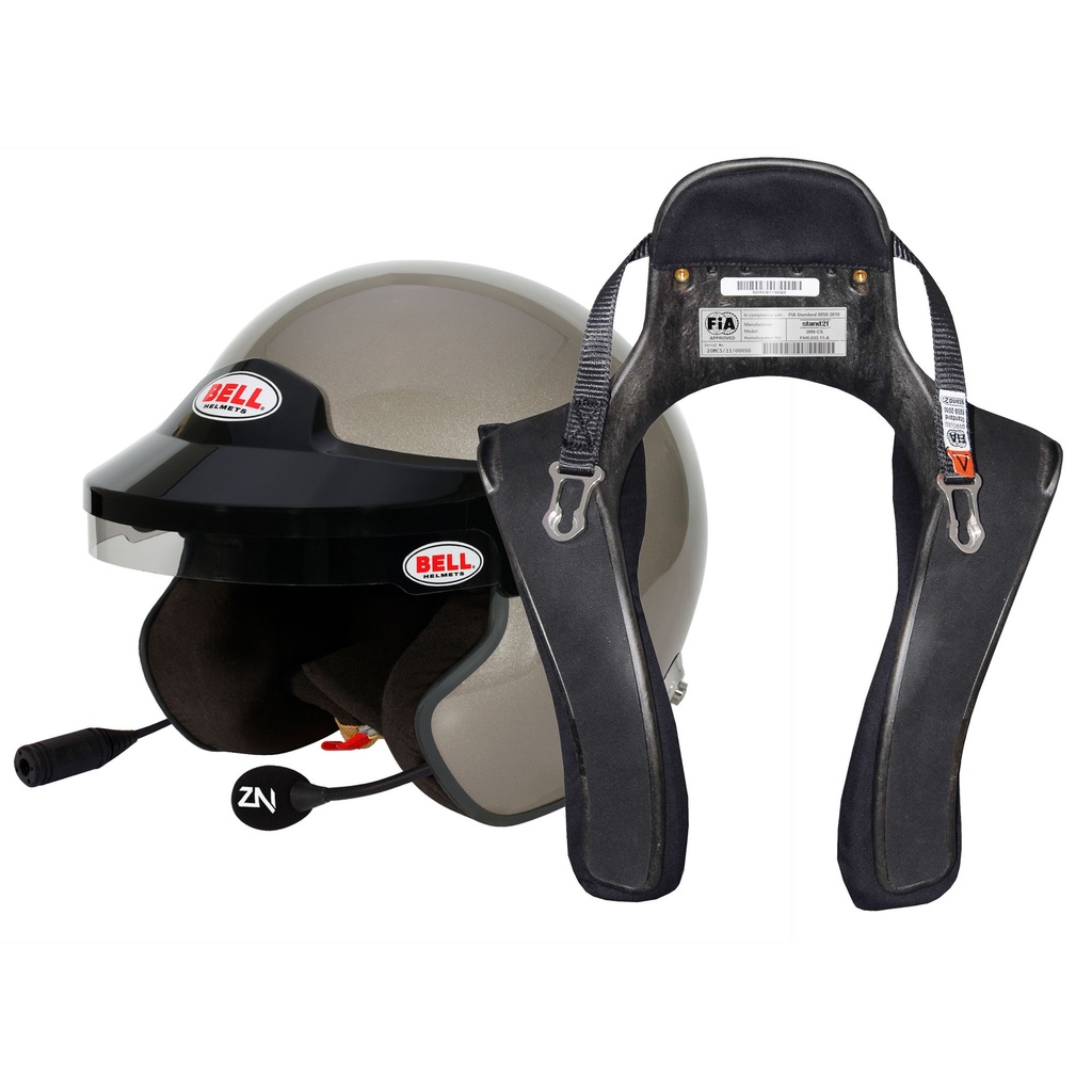 Bell Mag Rally Helmet & Stand21 Club Series FHR Device Package