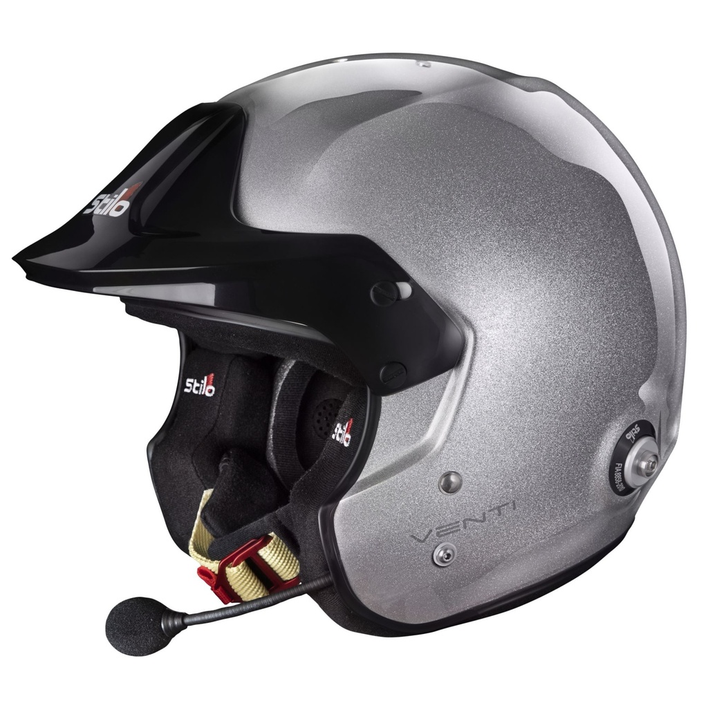 [7001843-3355278] Stilo Venti Trophy Rally Helmet (M (58cm), Silver, With Posts)