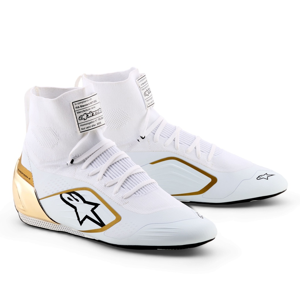 [7002181-3881641] Alpinestars Supertech K Kart Boots (UK 5 / Eur 38, Black / White)