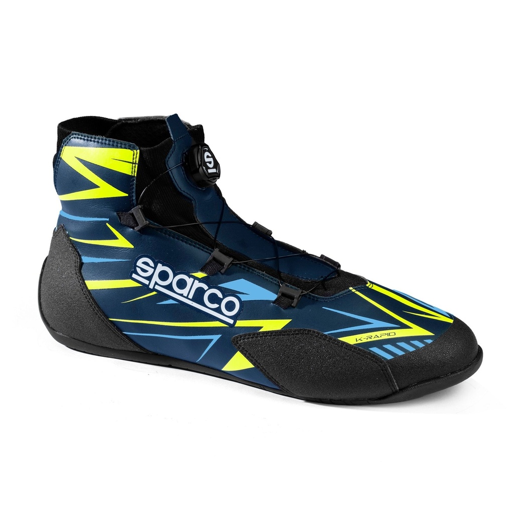 [7001722-3849978] Sparco K-Rapid Kart Boots - Rotor Closure (UK 3.5 / Eur 36, Black / White)