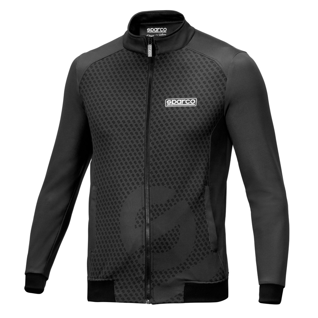 [7002211-3885889] Sparco Full Zip Printed Sweatshirt (S, Black)