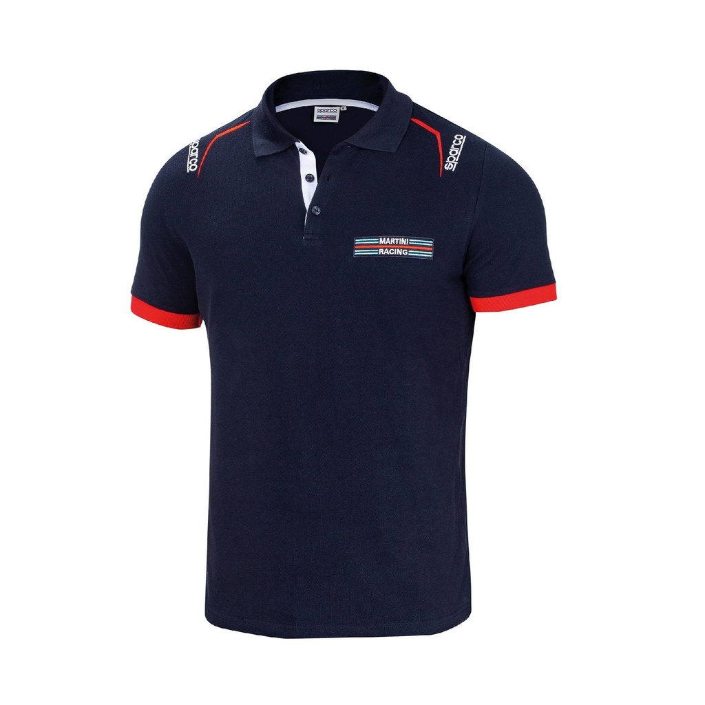 [2013661-3812539] Sparco Martini Racing Embroidered Polo Shirt (S, Black)