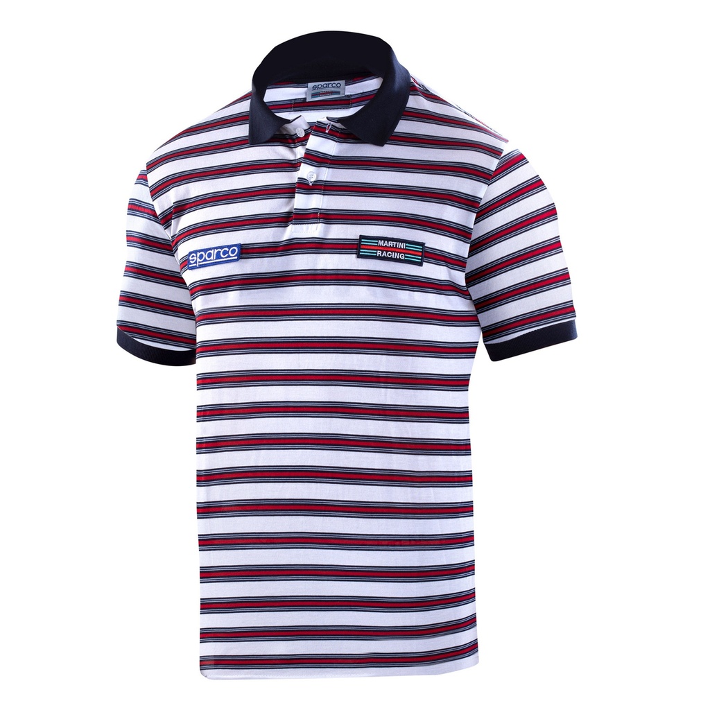 [7000701-3194649] Sparco Martini Racing Sportline Polo Shirt (S, White)
