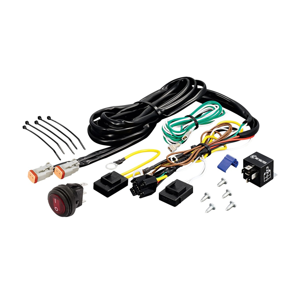 [KCH6315] KC HiLiTES Pre Assembled Wiring Harness With 40 Amp Relay And LED Rocker Switch