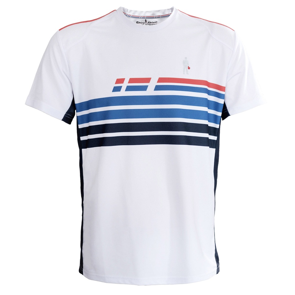 [7000445-2852277] OMP Racing Spirit Sublimated Tecno Pique T-Shirt (S, White)