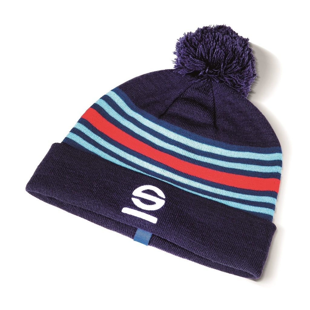 [SLW017022BM] Sparco Martini Racing Bobble Beanie Hat - Childs Size
